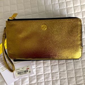 Lululemon gold double up pouch wristlet